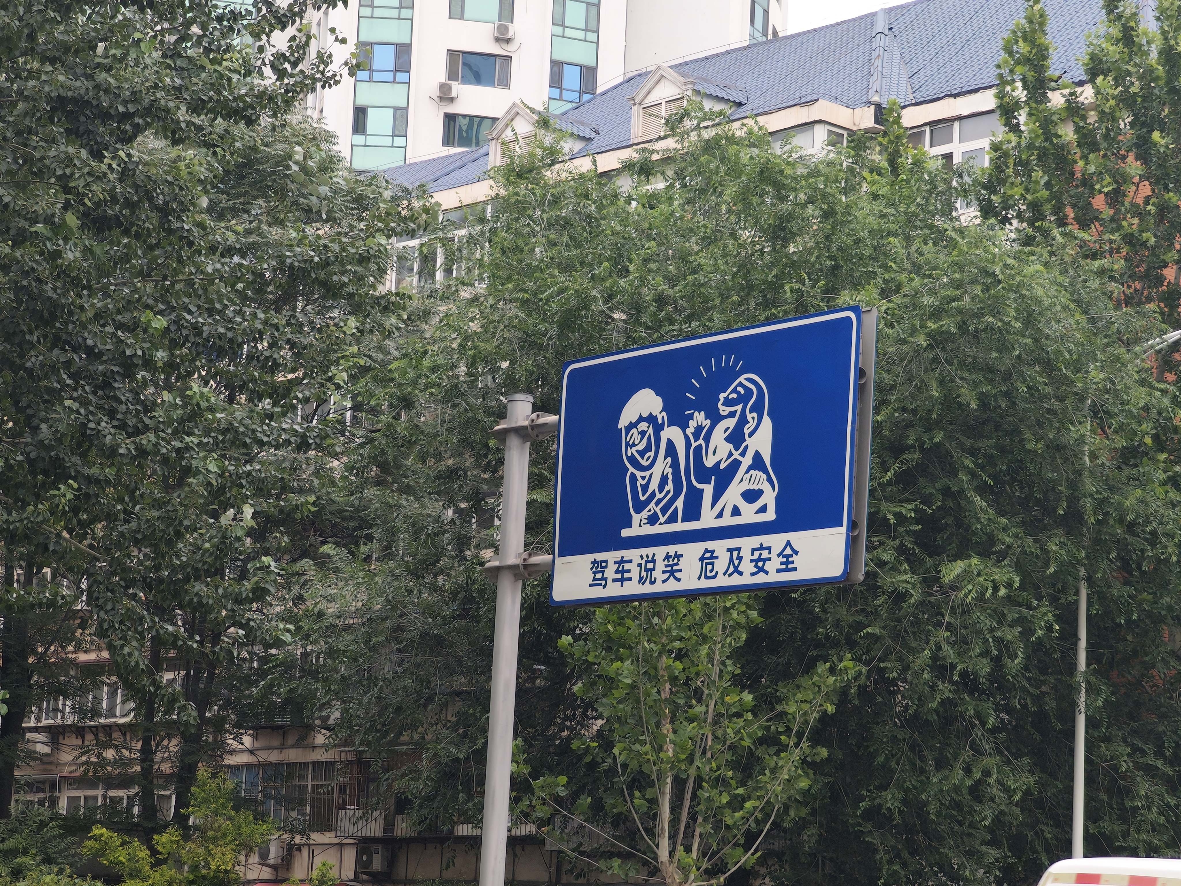 家人们网上说的是真的天津的路上真的有这样的警示牌（）